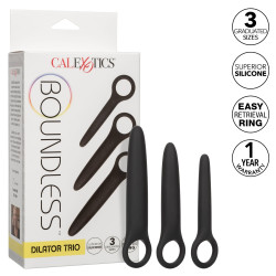 Boundless Calexotics Kit de 3 Plugs Silicone Dilatro Trio Boundless Noirs